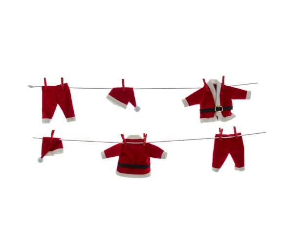 5' Garland Santa Suits