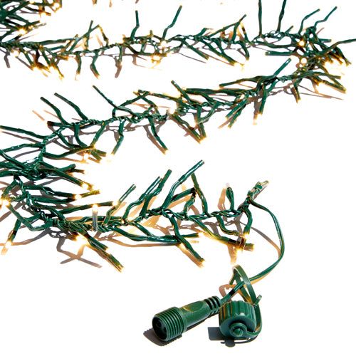 Green connectable cluster led lights, 49.5 foot, for Christmas decorating