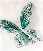 8.5" Icy Teal Butterfly w/ Clip
