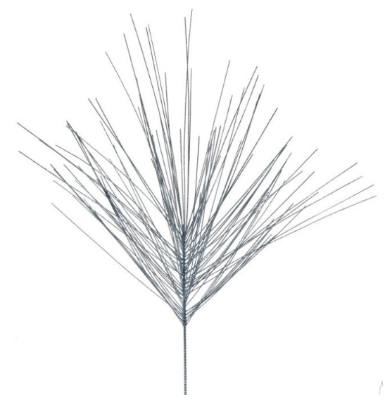 18" Light Blue Pine Spray Glitter