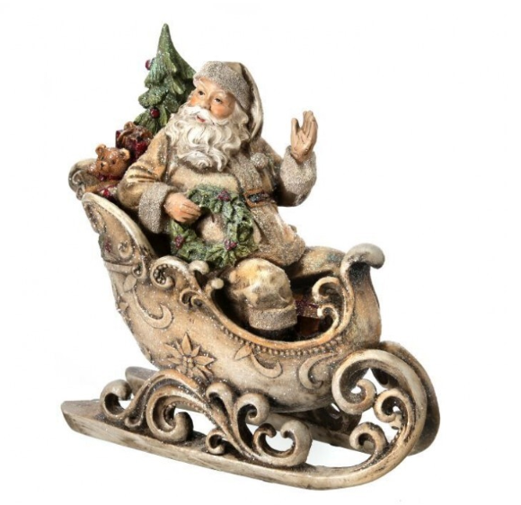 12" Santa in Sleigh