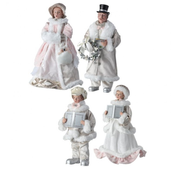 13-16" Set/4 Caroler Family Pink Champagne