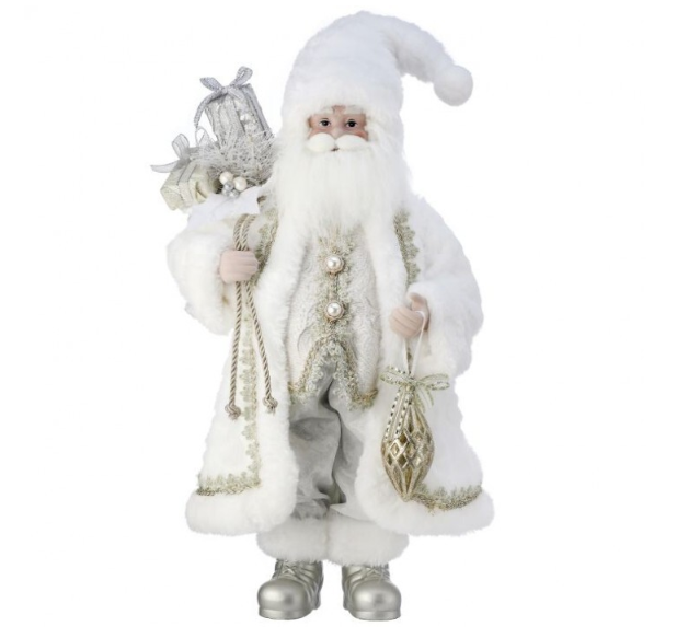 18" Gilded Age Santa Ivory Gold Fabric