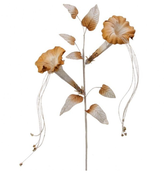 19" Gold Trumpet Flower Spray
