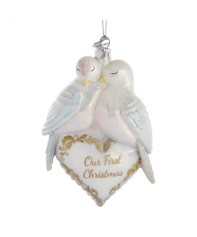 4.5" Doves 1st Christmas Ornament