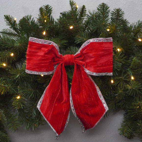 11"x9" Red Baguette Bow