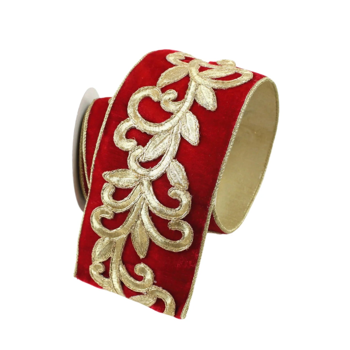 4"x5Y Red Royal Embroidery Ribbon