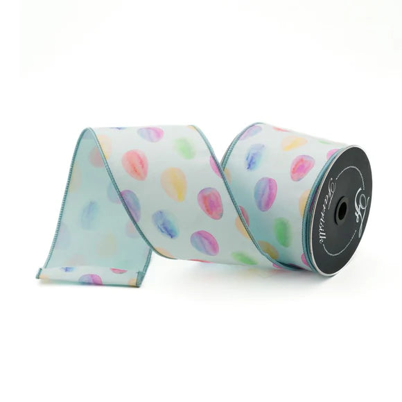4"x10Y Watercolor Eggs Ribbon
