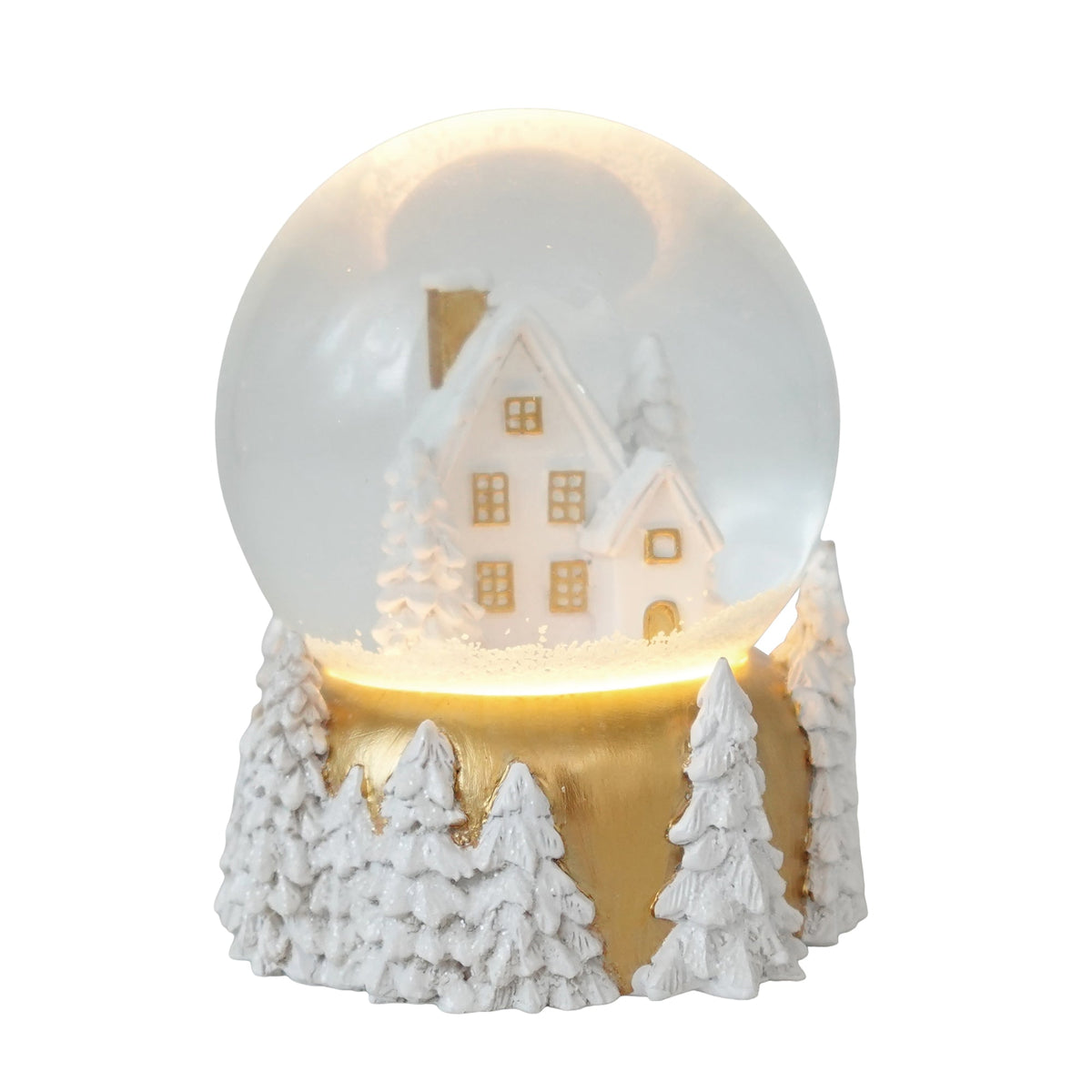 4.5" Globe Snow White Gold