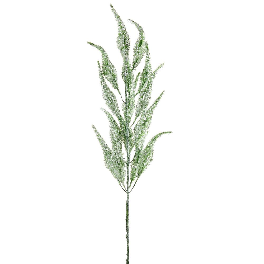 40" Green Plume Glittered