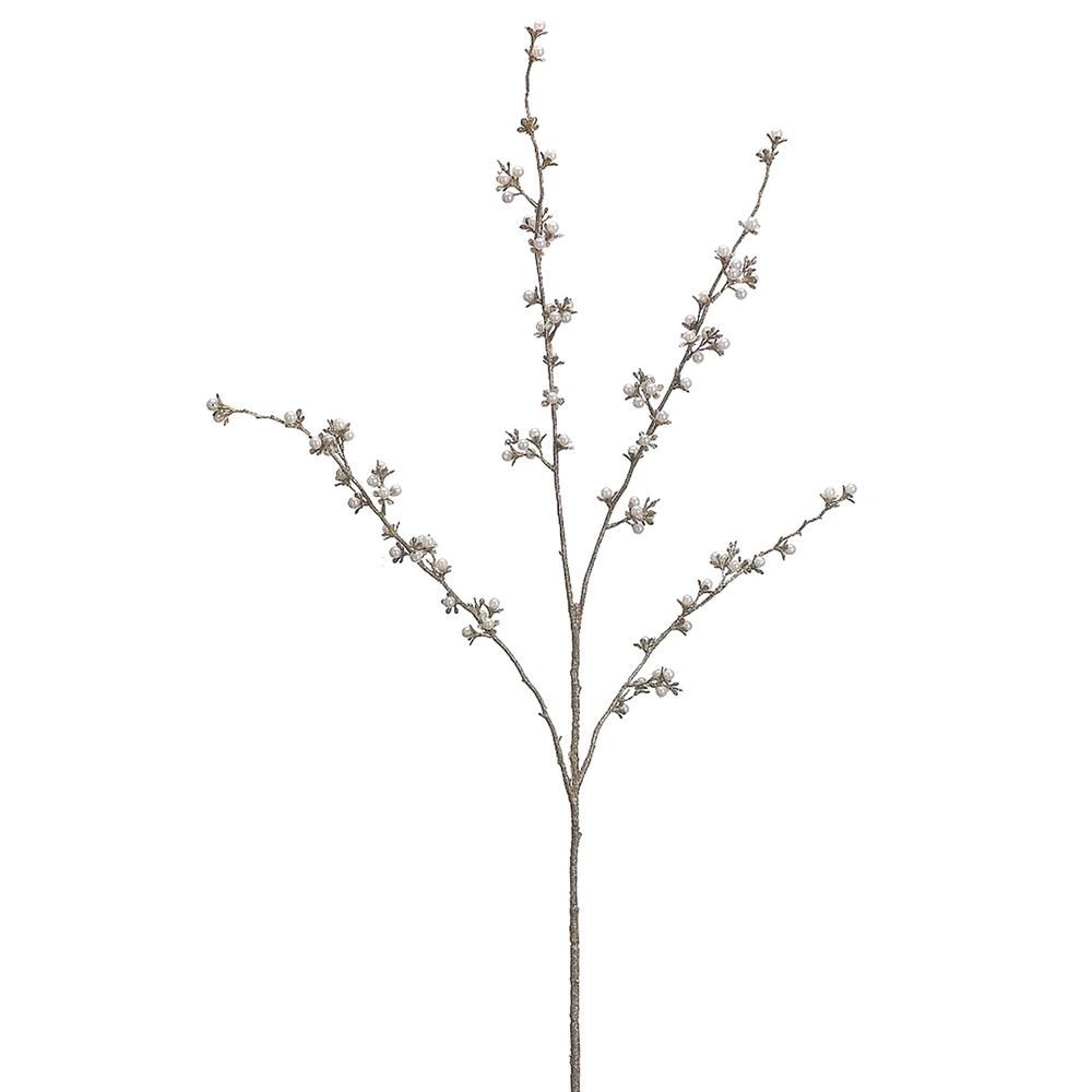 40" Spray Pearl Champagne Glittered