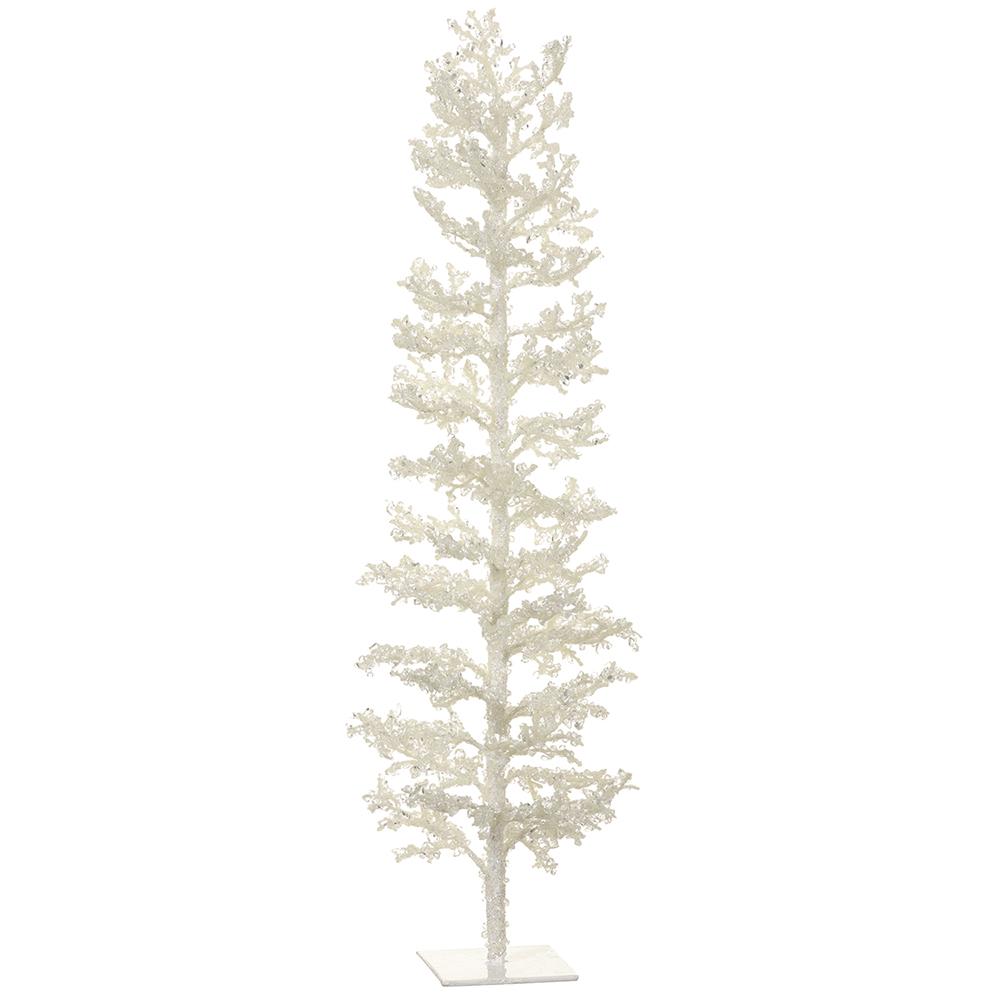 36" White Tree Beaded