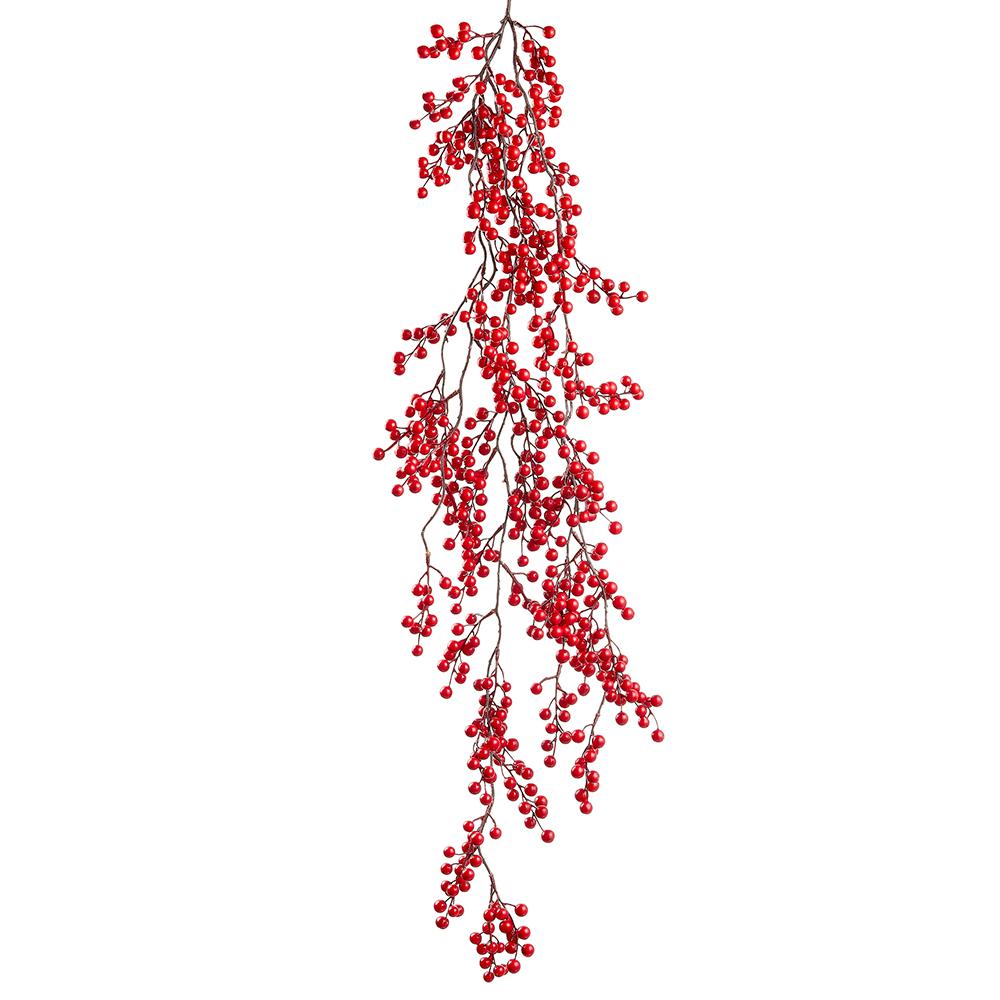 48" Red Berry Vine Garland