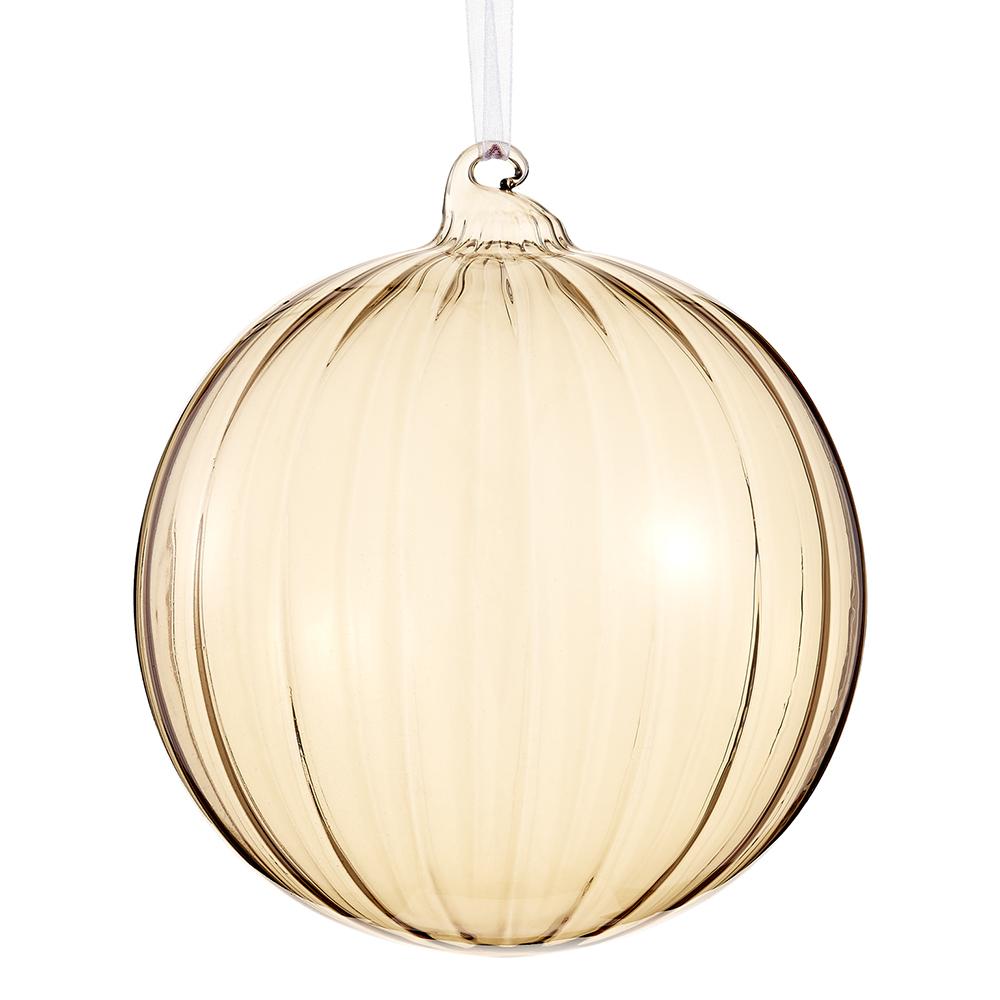 6" Taupe Glass Ball Ornament