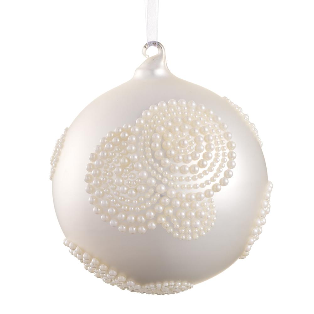 5" Pearl Glass Ball Ornament