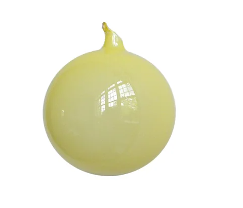 5" Yellow Glass Ball Ornament