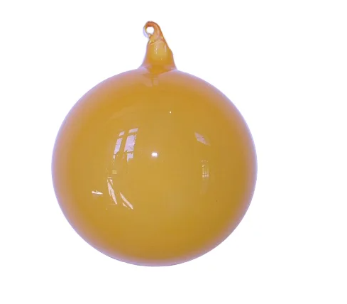 5" Orange Glass Ball Ornament