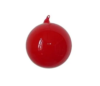 150mm Classic Red Bubblegum Glass Ball Ornament