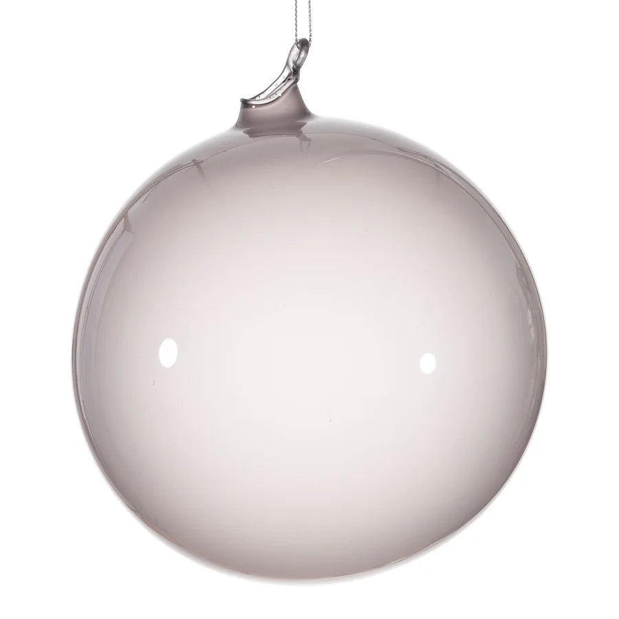 6" Grey Glass Ball Ornament