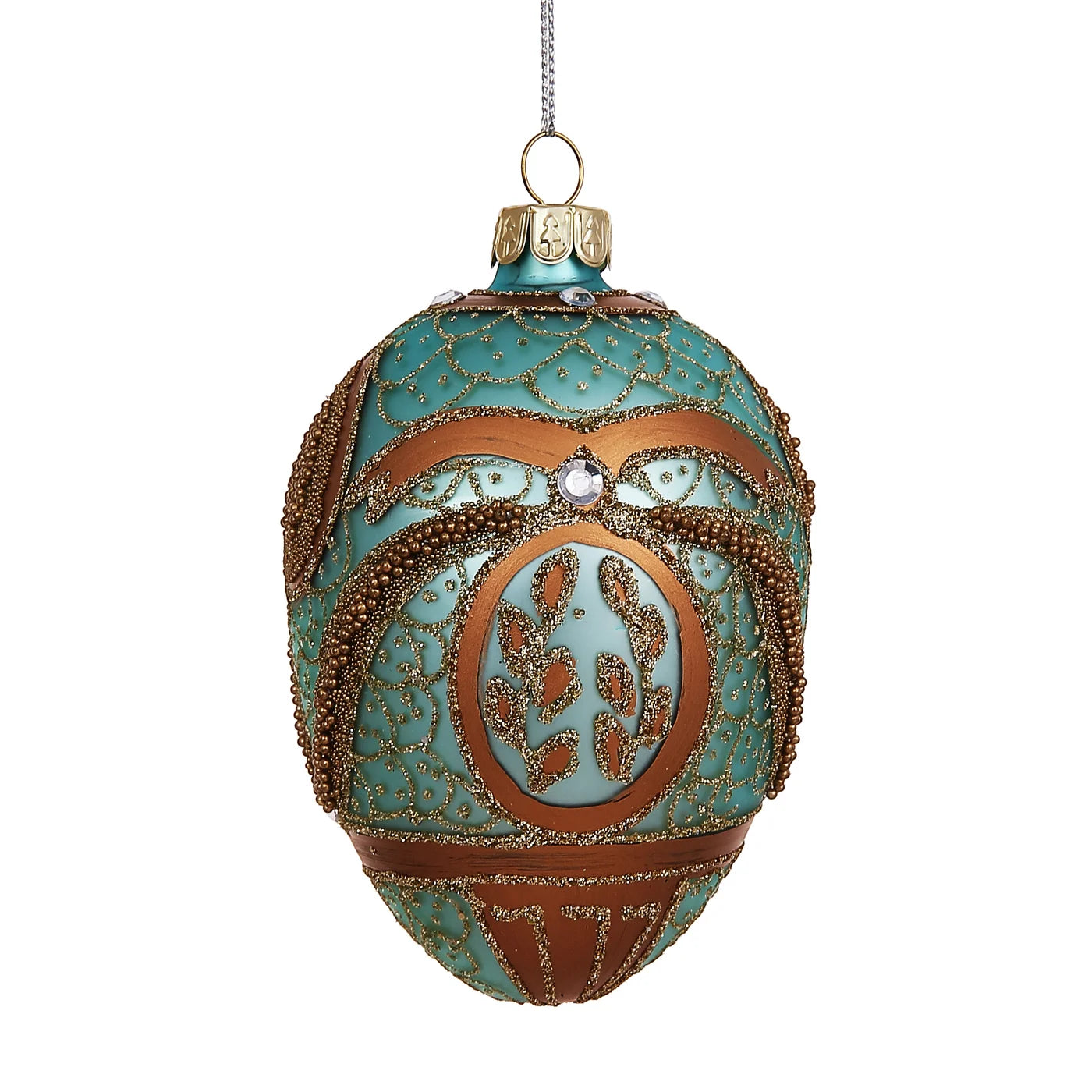 4" Aqua Egg Royal Crest Glass