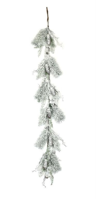 5' Garland Pine Snow