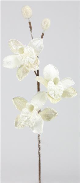 22" Pearl Orchid Beaded Stem
