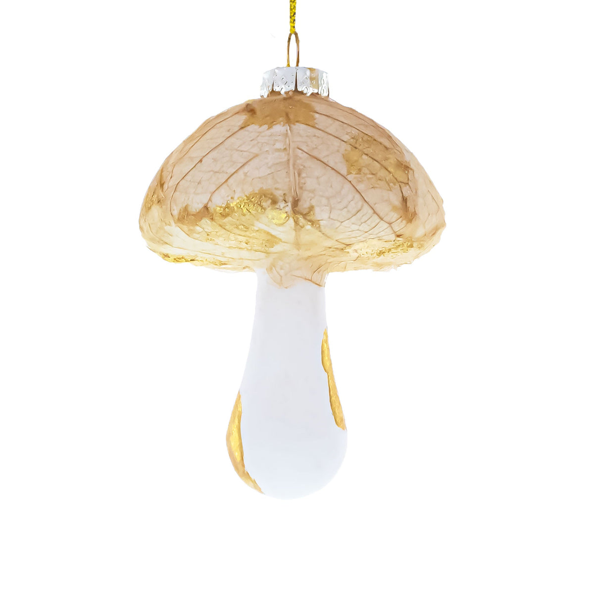 3" Mushroom Champagne Glitter Ornament