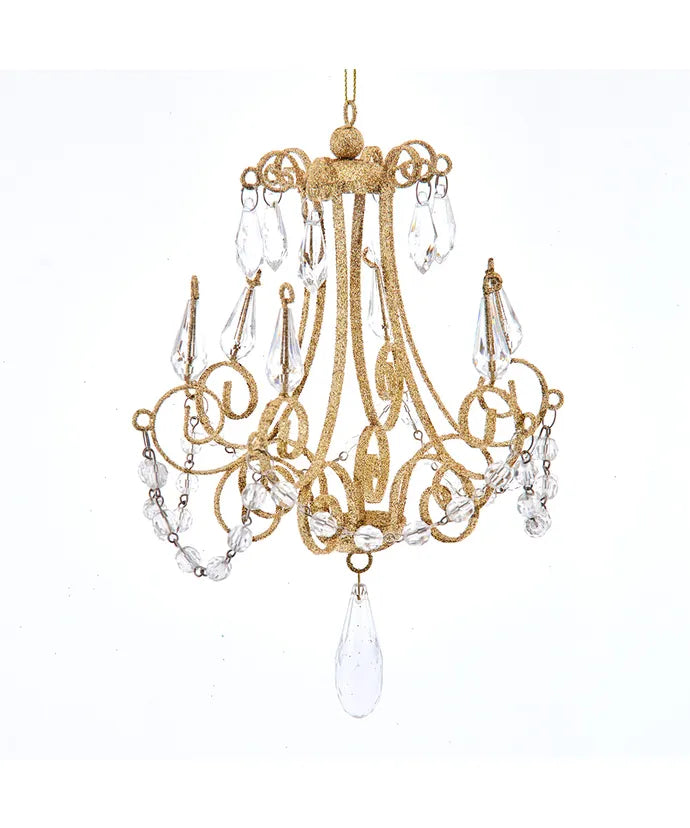 7" Gold Chandelier Ornament