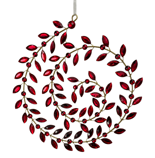 9" Red Rhinestone Wreath