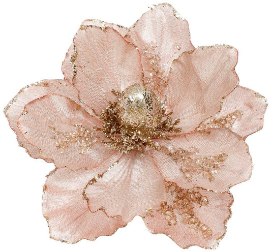 6" Pink Magnolia Clip