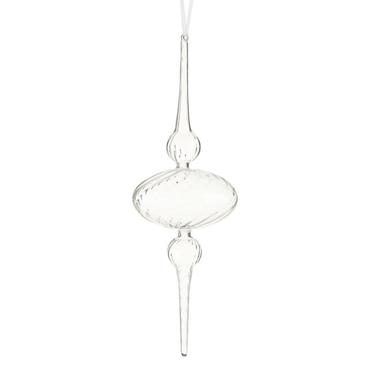 15" Finial Clear Glass