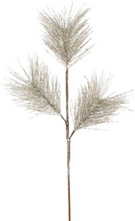 Platinum sparkling fan spray, 27 inch, for Christmas decorating