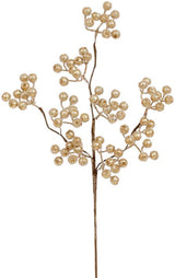 21” Cluster Berry Spray Gold