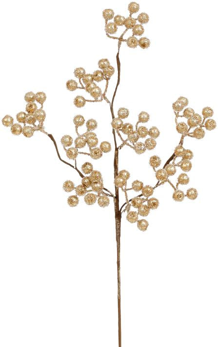 21” Cluster Berry Spray Gold