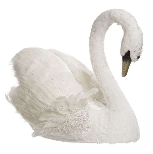 White swan figurine with a gracefully curved neck.