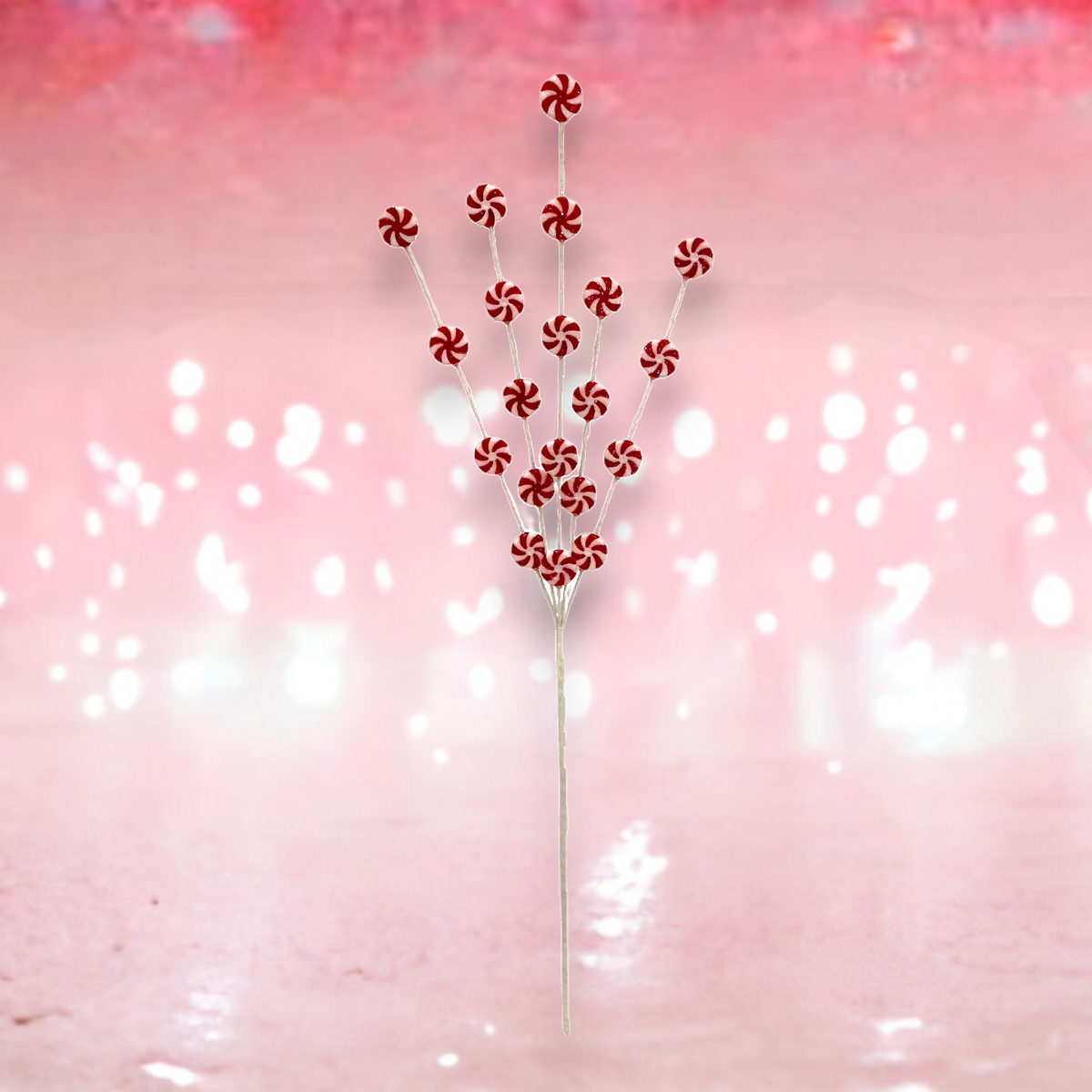 2' Peppermint Spray Red White