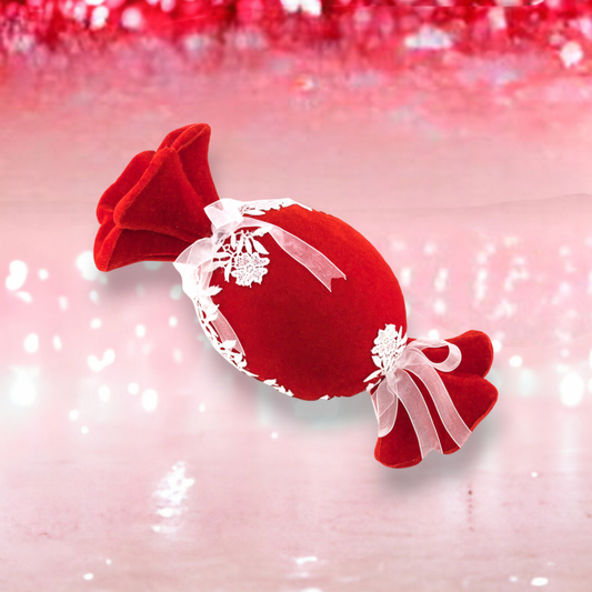 14.5" Red/Lace Candy Wrapper