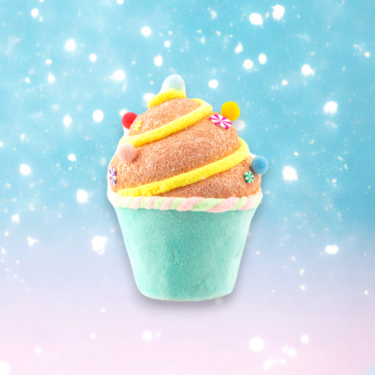 6" Blue/Orange Cupcake Ornament