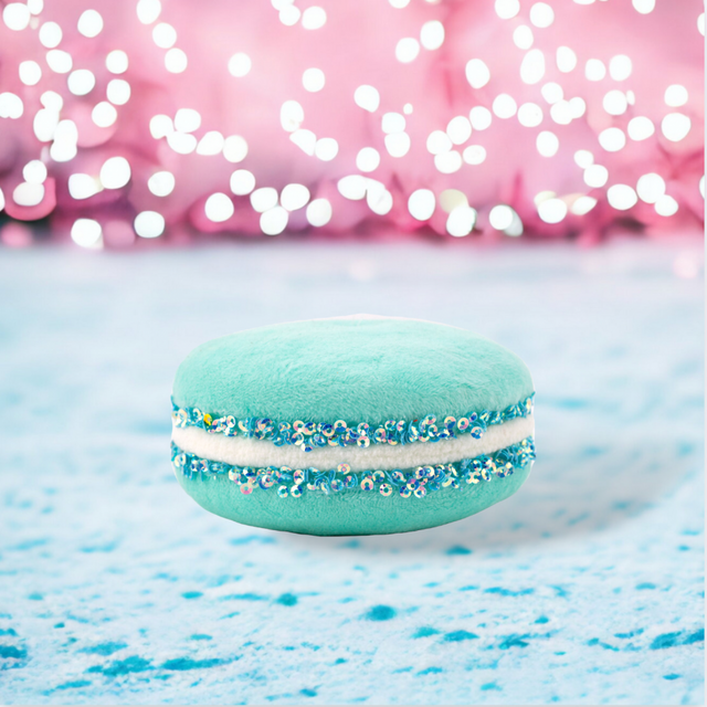 Blue macaron ornament, 4 inch, for Christmas tree decorating