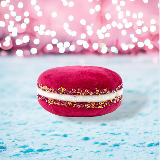 4" Fuschia Macaron Ornament