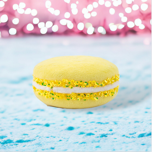 4" Yellow Macaron Ornament