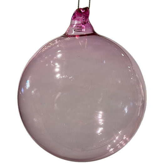 5" Pink Crystalline Glass Ornament