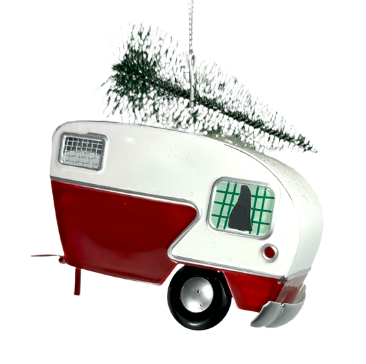 4" Camper & Tree Ornament
