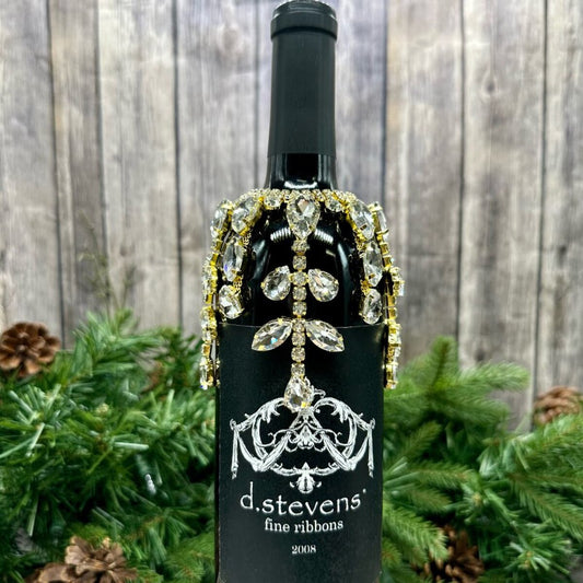 8" Silver Gold Gem Collar