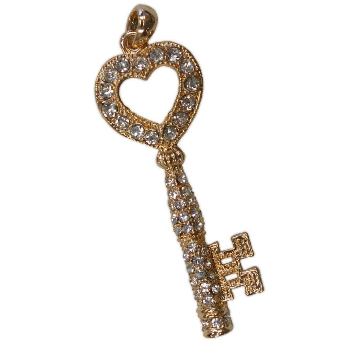 Crystal key ornament, 3 inches