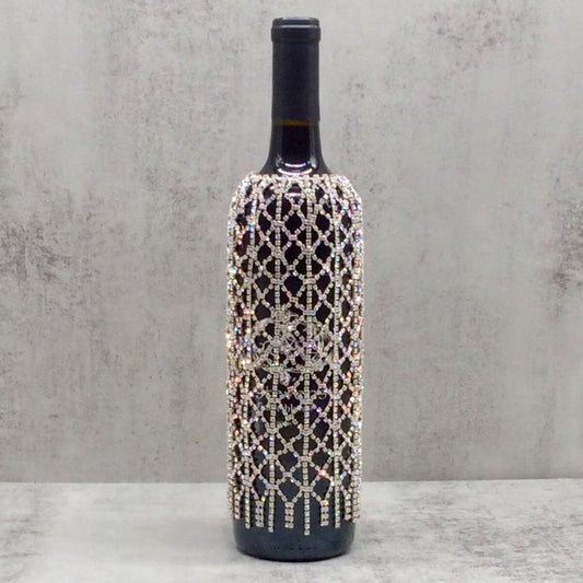 8" Wine Veil Jeweled Silver