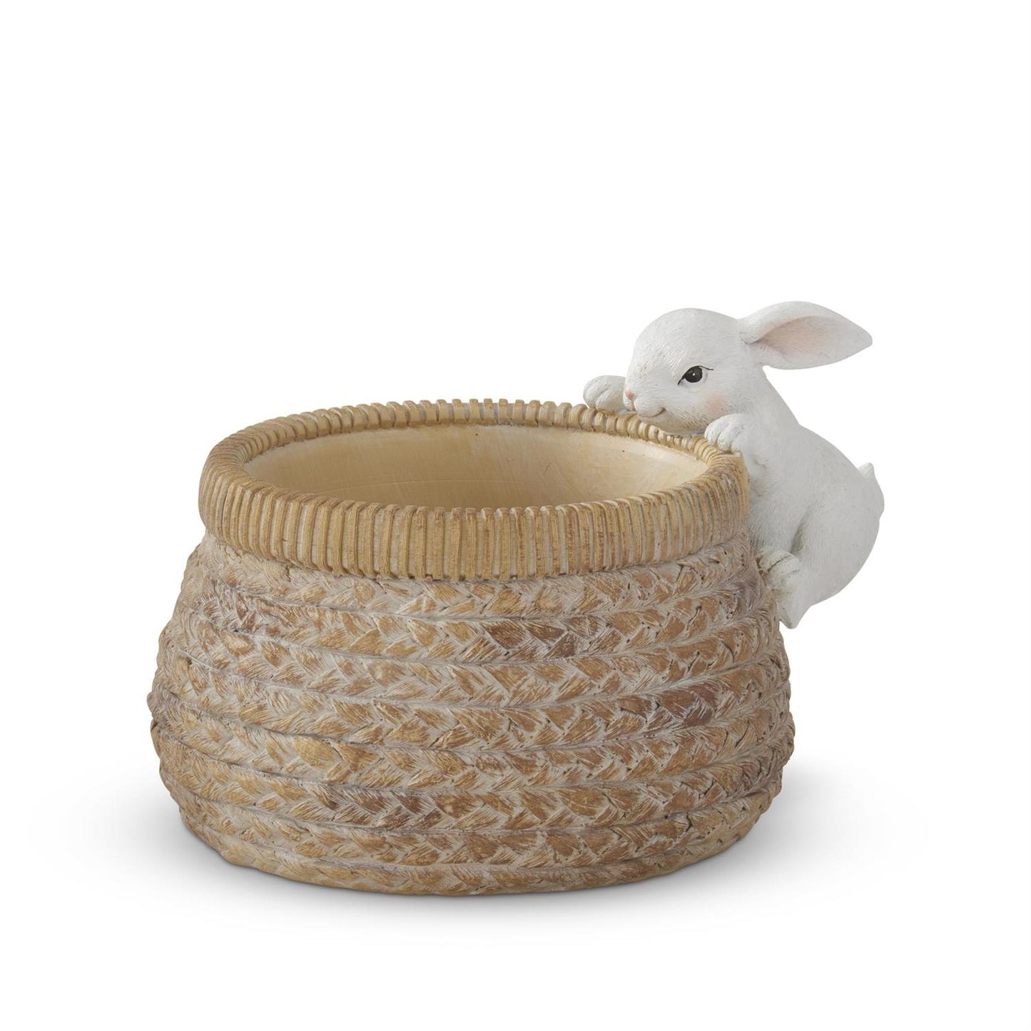 6" Basket Bunny Resin