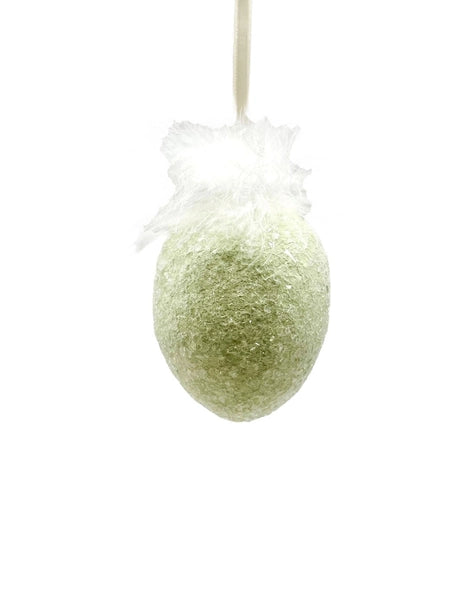 5" Mint Egg Feathers Ornament