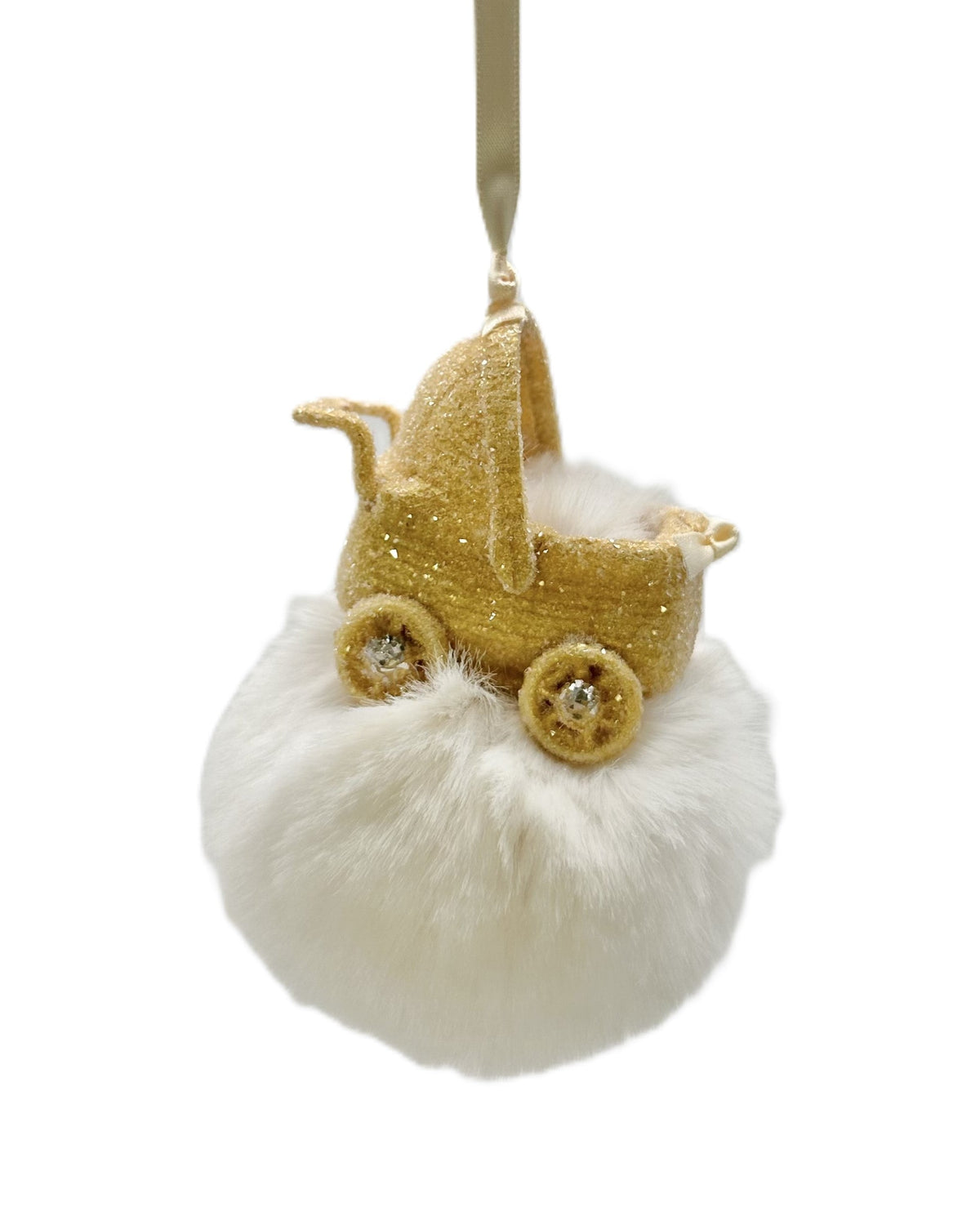 4" Gold Buggy Pouf