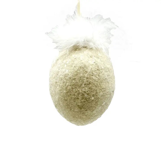 4" Yellow Egg Feathers Ornament